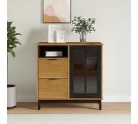 vidaXL Buffet avec porte vitrée FLAM 80x40x80 cm pin massif