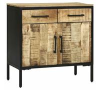 vidaXL Buffet avec tiroir 70 x 35 x 70 cm Bois de manguier Massif, Buffet Industriel rectangulaire, Chic pour Salon, Rangement Urbain, Un Meuble stylé et Pratique