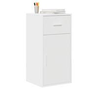 Buffet contemporain - vidaXL - Blanc - 38x34x75 cm - Bois d'ingénierie - Tiroirs et portes - Grand espace de rangement