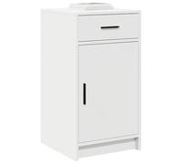 vidaXL Buffet avec tiroir Blanc 40 x 40.5 x 75 cm Bois d'ingénierie, Buffet Moderne, Solution de Rangement Chic, Meuble Durable, Design rectangulaire, pour Une Vie organisée
