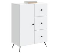 vidaXL Buffet avec tiroir Blanc 66 x 34,5 x 90 cm Bois d'ingénierie, Buffet de Salon, Design rectangulaire Moderne, Grand Rangement pour Salle à Manger, déco intérieure, Organisation stylée