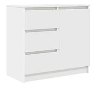 vidaXL Buffet 861571 blanc 71x35x65 cm en bois d'ingénierie avec tiroir
