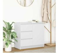 vidaXL Buffet 861571 blanc 71x35x65 cm en bois d'ingénierie avec tiroir