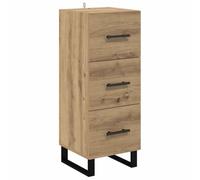 vidaXL Buffet avec tiroir Chêne Artisanal 34,5 x 34 x 90 cm, Salon, Buffet Rustique, Solutions de Rangement durables, Meuble rectangulaire en Bois, Mobilier Polyvalent