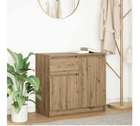vidaXL Buffet avec tiroir – chêne artisanal, bois d'ingénierie 71x35x65 cm
