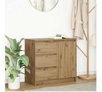 vidaXL Buffet avec tiroir chêne artisanal 71x35x65 cm bois ingénierie, meuble de rangement, buffet, meuble d'entrée, meuble 861579