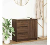 vidaXL Buffet 861577 avec tiroir chêne brun 71x35x65 cm bois d'ingénierie