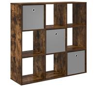 vidaXL Buffet avec tiroir Chêne fumé 102 x 31 x 99,5 cm