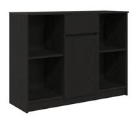 vidaXL Buffet avec tiroir chêne Noir 101x35x76 cm Bois d'ingénierie, Meuble de Rangement, Buffet, Meuble d'entrée, Meuble Buffet