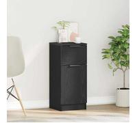 vidaXL Buffet avec tiroir Chêne noir 30 x 30 x 70 cm Bois d'ingénierie 862772