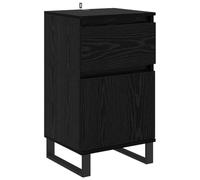 vidaXL Buffet avec tiroir Chêne Noir 35 x 40 x 70 cm Bois d'ingénierie, Meuble de Rangement Moderne, bahut rectangulaire, Cabinet élégant pour la déco, mobilier Minimaliste, Organisation Pratique