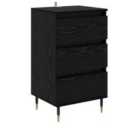 vidaXL Buffet avec tiroir Chêne Noir 35 x 40 x 70 cm Bois d'ingénierie, Rangement Salon, Buffet Rectangulaire Moderne, Meuble Pratique, Cabinet Contemporain, Organisateur Gain de Place