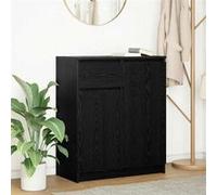 vidaXL Buffet avec tiroir – Chêne noir, bois d'ingénierie 71x35x84 cm