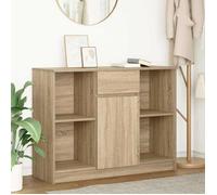 vidaXL Buffet avec tiroir chêne sonoma 101x35x76 cm bois d'ingénierie, meuble de rangement, buffet, meuble d'entrée, meuble 861564