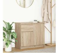 vidaXL Buffet avec tiroir chêne sonoma 71x35x65 cm bois d'ingénierie, meuble de rangement, buffet, meuble d'entrée, meuble 861600