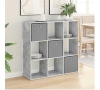 vidaXL Buffet avec tiroir Gris béton 102 x 31 x 99,5 cm, Salon, Design Moderne, Meuble Durable, Rangement Ample pour Espaces Confortables et Fonctionnels