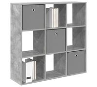 vidaXL Buffet avec tiroir Gris béton 102 x 31 x 99,5 cm, Salon, Design Moderne, Meuble Durable, Rangement Ample pour Espaces Confortables et Fonctionnels