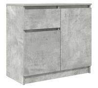vidaXL Buffet avec tiroir Gris béton 71x35x65 cm Bois d'ingénierie