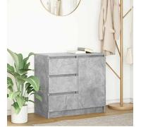 vidaXL Buffet avec tiroir gris béton 71x35x65 cm bois d'ingénierie, meuble de rangement, buffet, meuble d'entrée, meuble 861574
