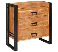 Vidaxl Buffet Avec Tiroir Marron 66 X 33 X 70 Cm Bois D'acacia Massif