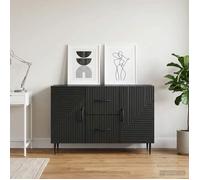 vidaXL Buffet avec tiroir Noir 89 x 34 5 x 60 cm Bois d'ingénierie 894886