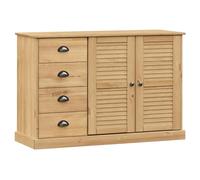 vidaXL Buffet avec Tiroirs, Armoire de Rangement avec Compartiment, Meuble de Cuisine Salon Couloir Intérieur, Moderne, Bois Massif de Pin