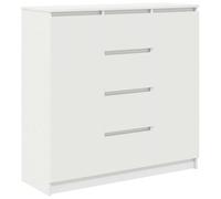 vidaXL Buffet avec tiroirs Blanc 100,5x35x98,5 cm Bois d'ingénierie, Meuble de Rangement, Buffet, Meuble d'entrée, Meuble Buffet