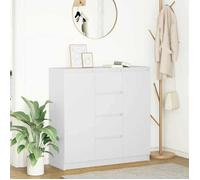 vidaXL Buffet 3328453 – avec tiroirs, blanc, 100,5×35×98,5 cm, bois d'ingénierie