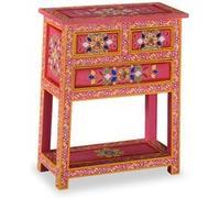 vidaXL Buffet avec tiroirs Bois massif de manguier Peinture rose Rose G