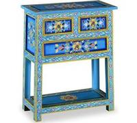 vidaXL Buffet avec tiroirs Bois massif de manguier Peinture turquoise Turquoise G