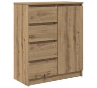 vidaXL Buffet chêne artisanal avec tiroirs 71x35x84 cm, bois ingénierie, meuble d'entrée