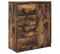 vidaXL Buffet avec tiroirs chêne fumé 71x35x84 cm bois d'ingénierie