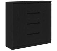 vidaXL Buffet avec tiroirs chêne Noir 100,5x35x98,5 cm Bois ingénierie