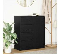 Buffet avec tiroirs chêne noir 71x35x84 cm bois d ingénierie