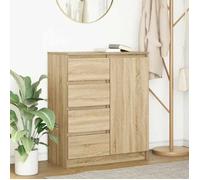 vidaXL Buffet avec tiroirs Chêne Sonoma 71x35x84 cm Bois d'ingénierie Marron