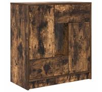 vidaXL Buffet avec tiroirs et Portes chêne fumé 70,5x34x74,5 cm, Meuble de Rangement, Armoire de Buffet, Meuble d'entrée, Meuble Buffet
