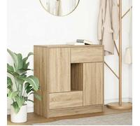 vidaXL Buffet avec tiroirs et portes chêne sonoma 70,5x34x74,5 cm, meuble de rangement, armoire de buffet, meuble d'entrée, 861843