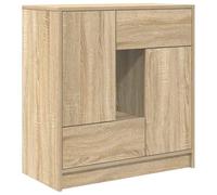 vidaXL Buffet avec tiroirs et Portes chêne Sonoma 70,5x34x74,5 cm, Meuble de Rangement, Armoire de Buffet, Meuble d'entrée, Meuble Buffet