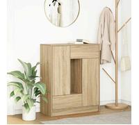 vidaXL Buffet avec tiroirs et portes chêne sonoma 73x31x90 cm meuble de rangement armoire de buffet meuble d'entrée 861852