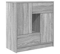 vidaXL Buffet avec tiroirs et Portes Sonoma Gris 70,5x34x74,5 cm, Meuble de Rangement, Armoire de Buffet, Meuble d'entrée, Meuble Buffet