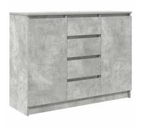vidaXL Buffet avec tiroirs – bois d'ingénierie 100,5x35x76 cm – gris béton