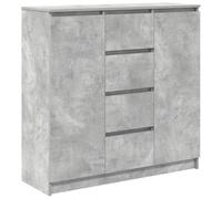 vidaXL Buffet avec tiroirs Gris béton 100,5x35x98,5 cm Bois ingénierie, Meuble de Rangement, Buffet, Meuble d'entrée, Meuble Buffet