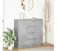vidaXL Buffet avec tiroirs Gris béton 100,5x35x98,5 cm Bois ingénierie G