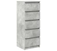 vidaXL Buffet avec tiroirs Gris béton – Bois d'ingénierie 37,5x35x99 cm Meuble de rangement