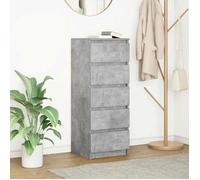 vidaXL Buffet avec tiroirs Gris béton – Bois d'ingénierie 37,5x35x99 cm Meuble de rangement