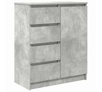 vidaXL Buffet avec tiroirs gris béton 71x35x84 cm en bois d'ingénierie