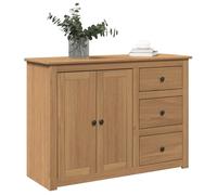 vidaXL Buffet avec tiroirs Panama 112x40x80 cm bois massif de pin Marron
