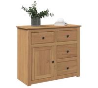 Vidaxl Buffet Avec Tiroirs Panama 93x40x80 Cm Bois Massif De Pin Marron