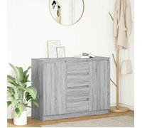vidaXL Buffet avec tiroirs sonoma gris 100,5x35x76cm bois d'ingénierie, meuble de rangement, buffet, meuble d'entrée, meuble
