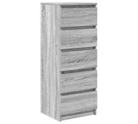 vidaXL Buffet avec tiroirs Sonoma Gris 37,5x35x99 cm Bois d'ingénierie